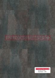 Кварц-виниловое покрытие (ПВХ плитка, виниловый ламинат) Progress/ Прогресс Клеевой винил Stone - 104 Metallic Black